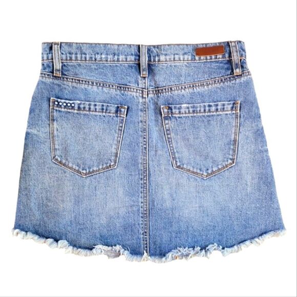 EC BLANK NYC DISTRESSED DENIM SKIRT SZ. 26 - Picture 3 of 5
